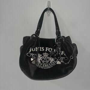 Authentic RARE Vintage Y2K Juicy Couture Juicy For Life Black Bowling Bag (A)